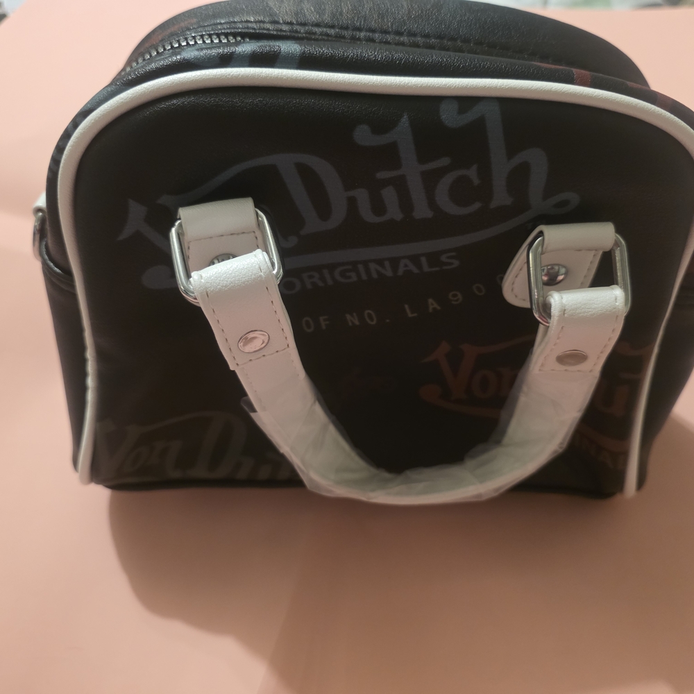 Von Dutch Black and White Bag